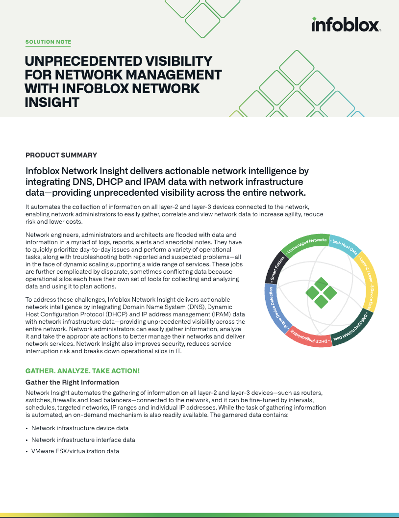 Unprecedented Visibility for Network Management